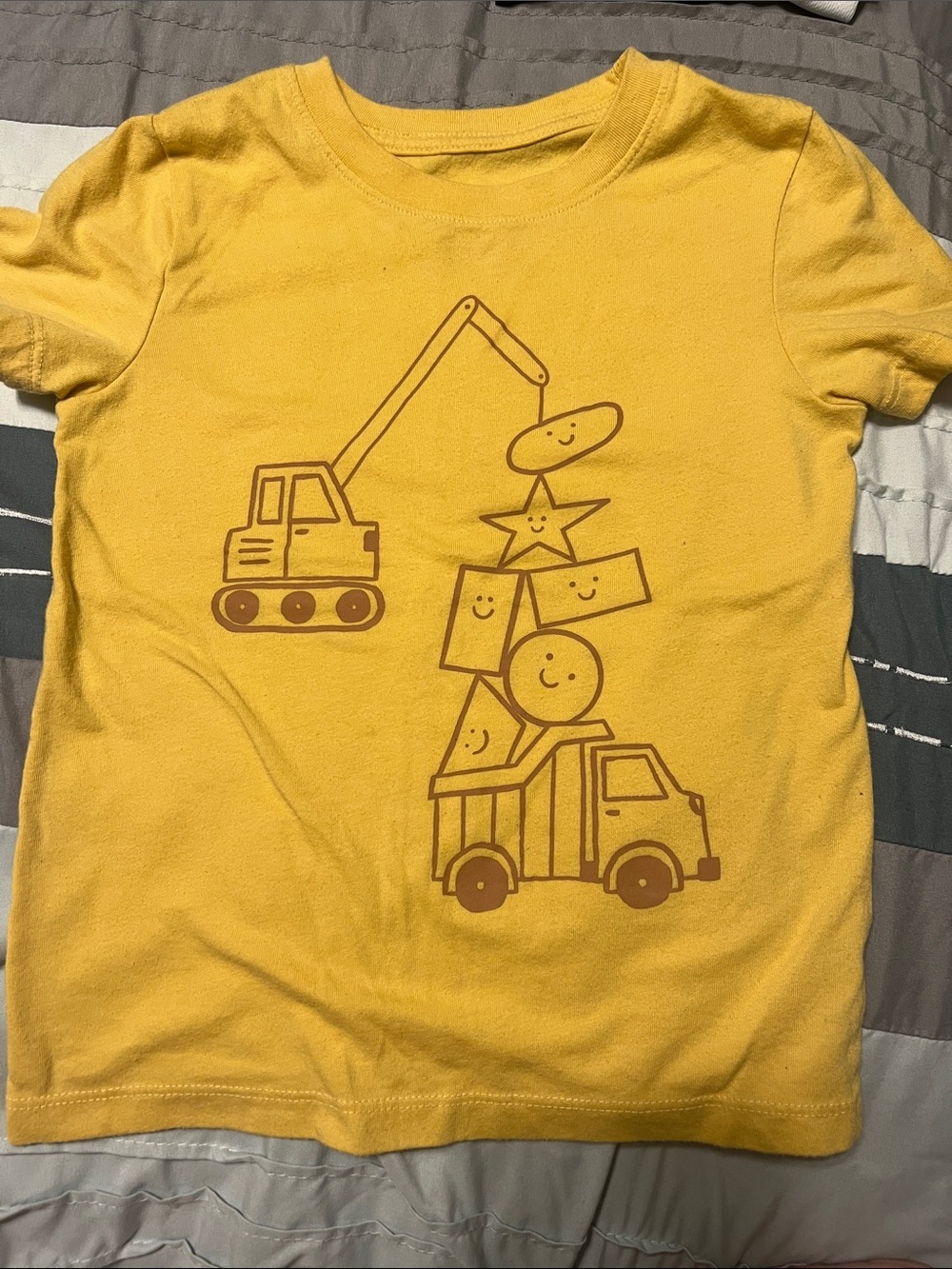 4T Yellow Shape Construction Toddler Tee